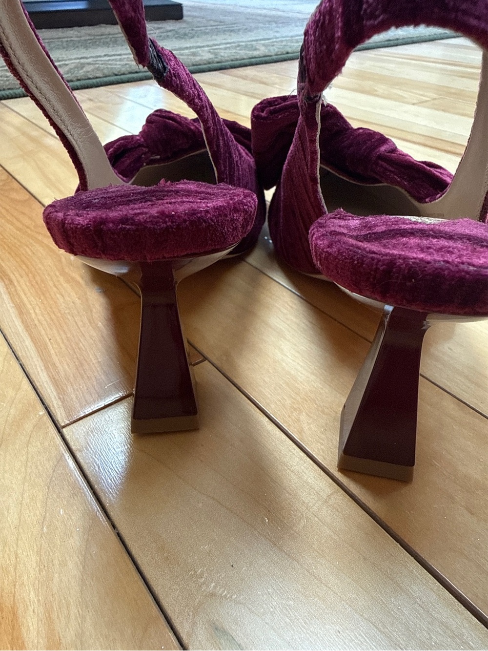 Lenore Velvet Bow Slingback Heels - Picture 5 of 6
